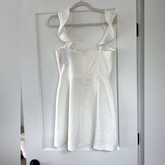 NWT French Connection WHITE Ruffle strap dress! graduation/bachelorette! - Picture 7 of 10
